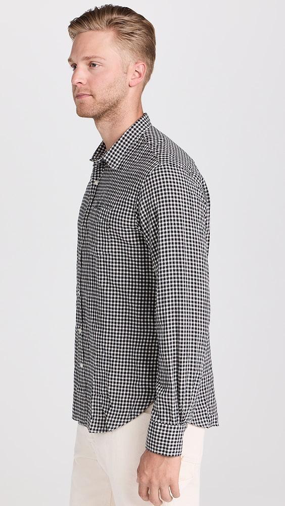 Officine Generale Lipp Japanese Brushed Cotton Check Shirt | Shopbop Product Image