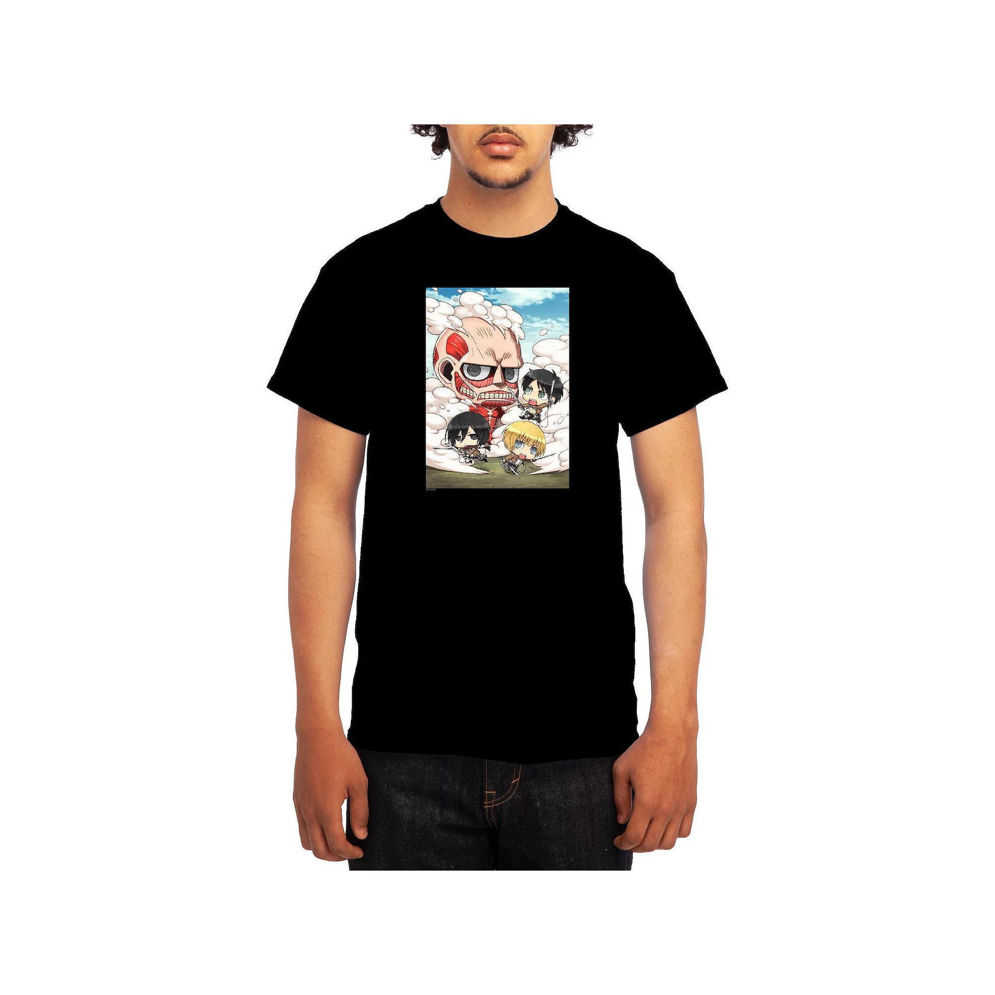 Mens Attack on Titan Group Chibi Poster Tee, Boys Product Image