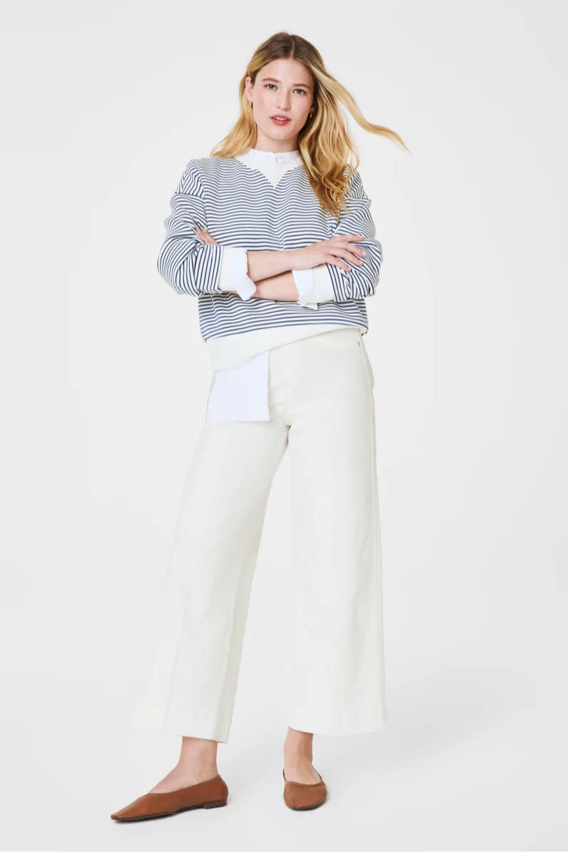 Crop Wide Leg Jean- Chalk Wash Product Image