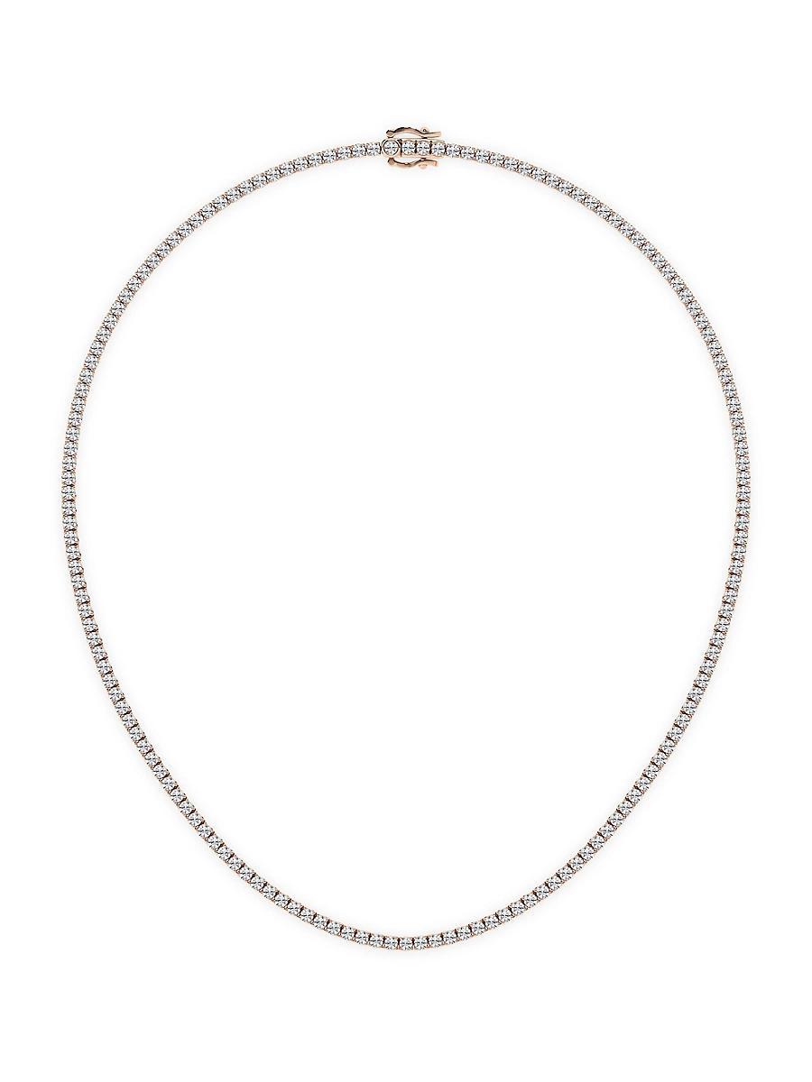 Womens 14K Rose Gold & Lab-Grown Diamond Tennis Necklace/5.00-20.00 TCW Product Image