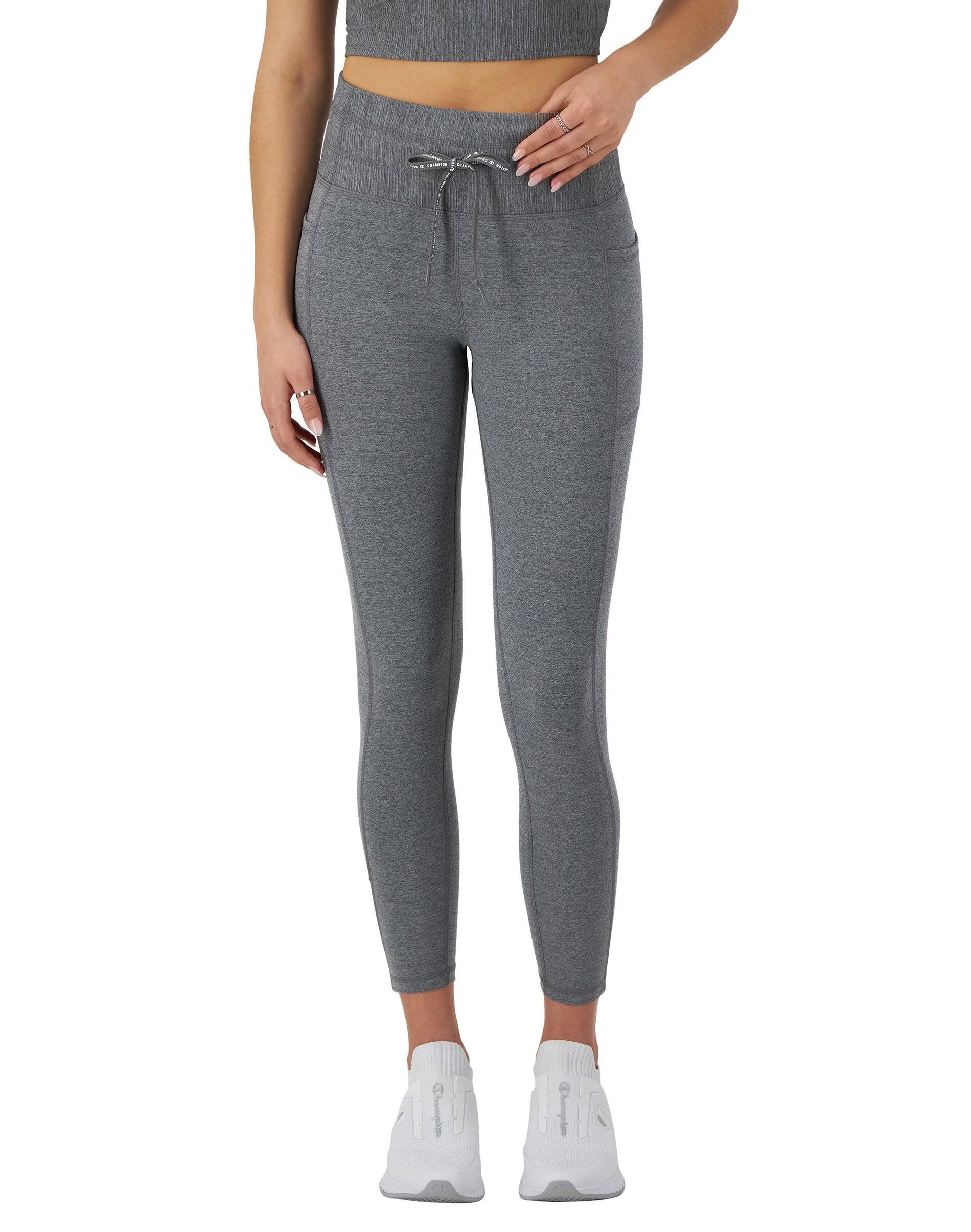 Womens Champion Soft Touch Drawcord Leggings, Anti Odor, C Logo, 25 Evening Blush Heather 2XL Product Image