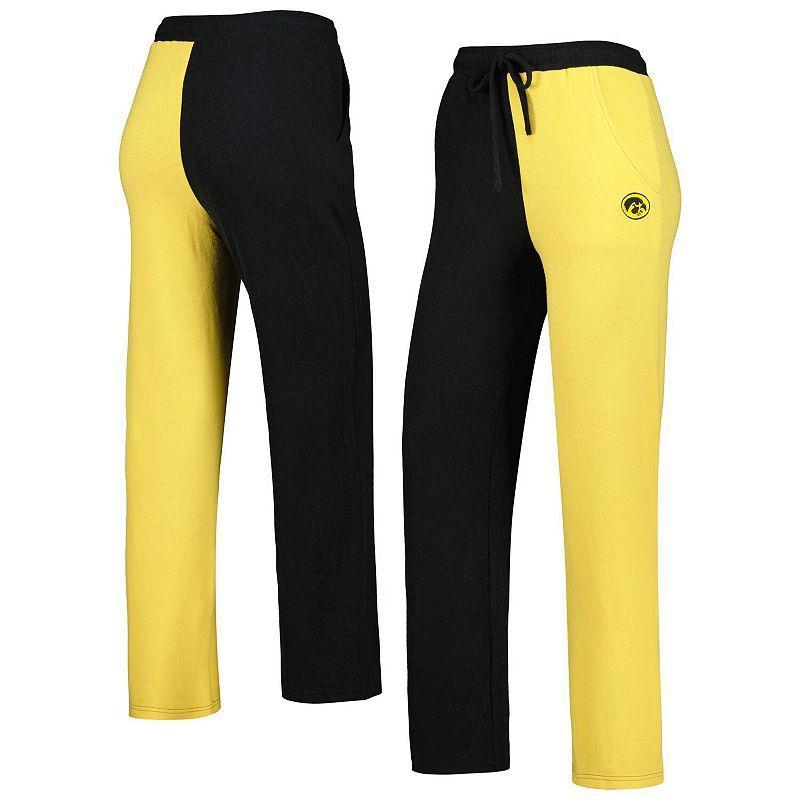 Womens ZooZatz /Gold Iowa Hawkeyes Colorblock Cozy Tri-Blend Lounge Pants Product Image