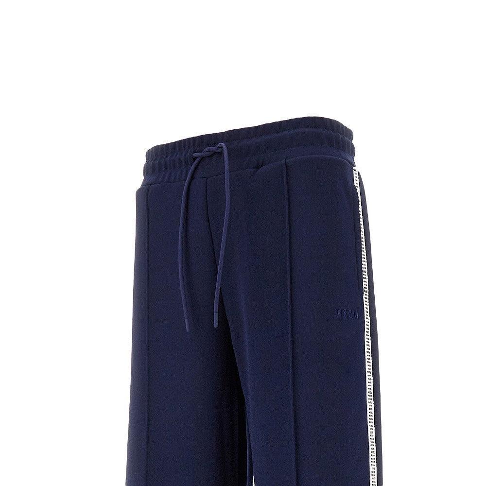 MSGM Navy Track Lounge Pants In Blue Product Image