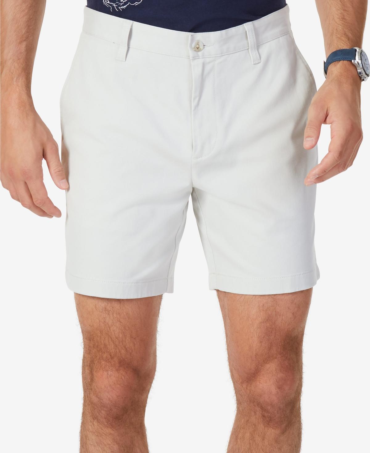 Nautica Mens Classic-Fit Stretch Flat-Front 6 Chino Deck Shorts Product Image