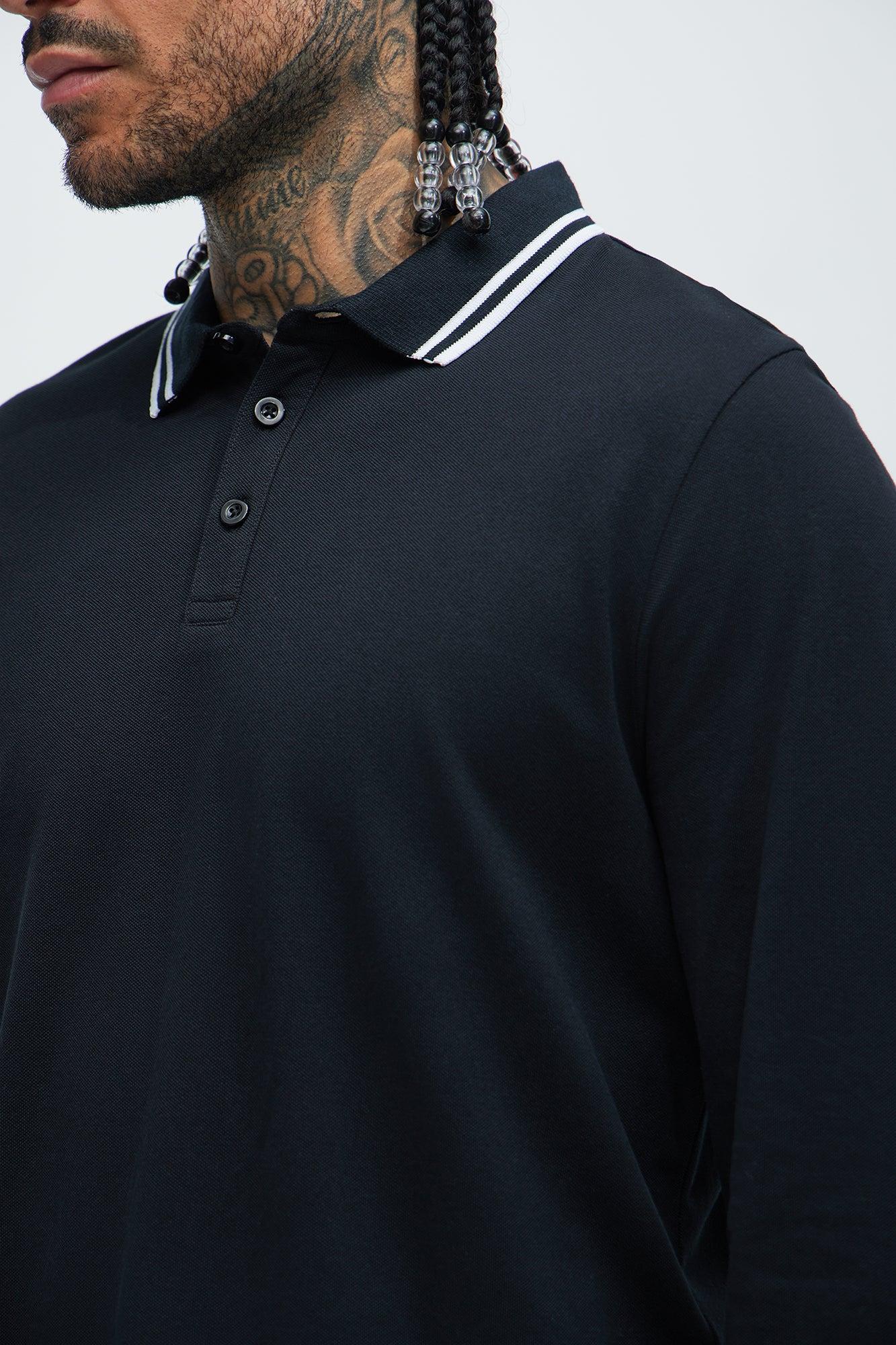 Wilson Long Sleeve Polo - Black Product Image