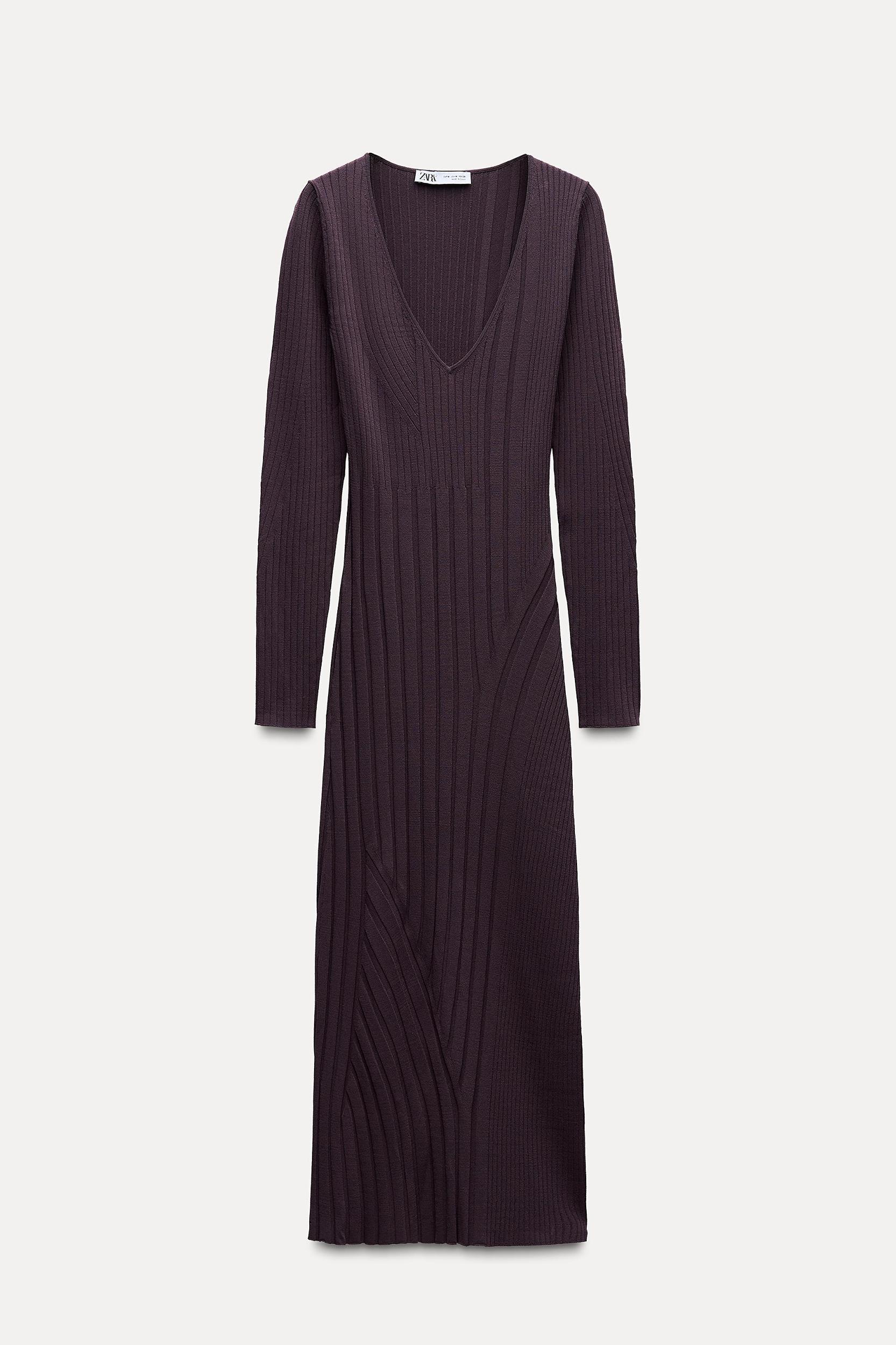 COMBINATION RIB KNIT DRESS Product Image