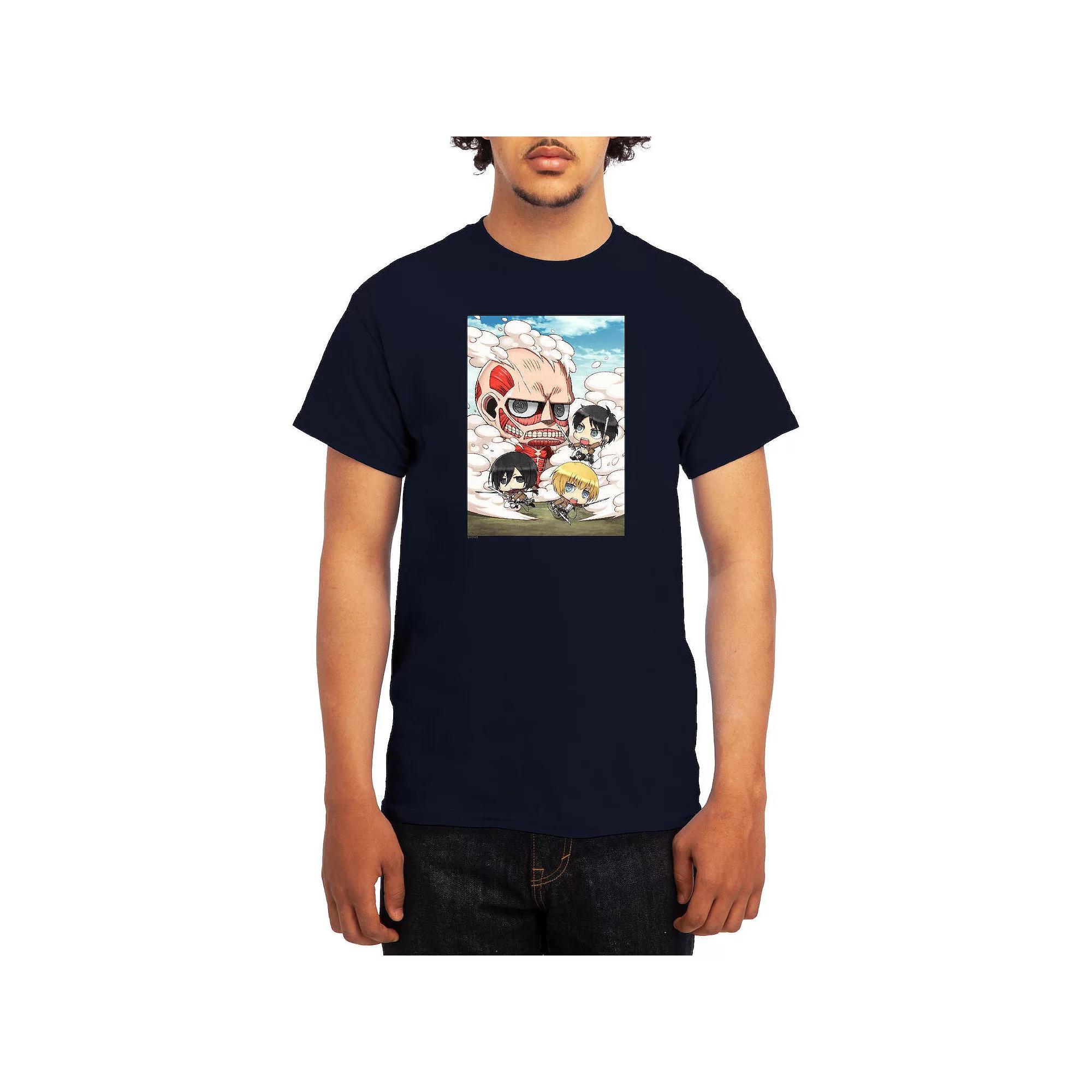 Men's Attack on Titan Distressed Cadet Corp Emblem Tee, Boy's, Size: XXL, Royal Blue Product Image