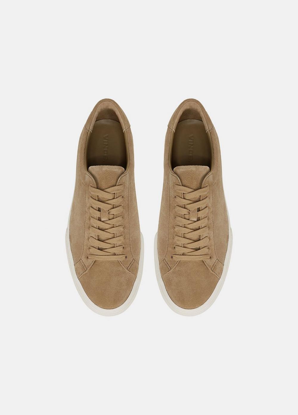 Mens Fulton Perforated Suede Sneaker, Sand Trail, Size 9.5 Vince Product Image