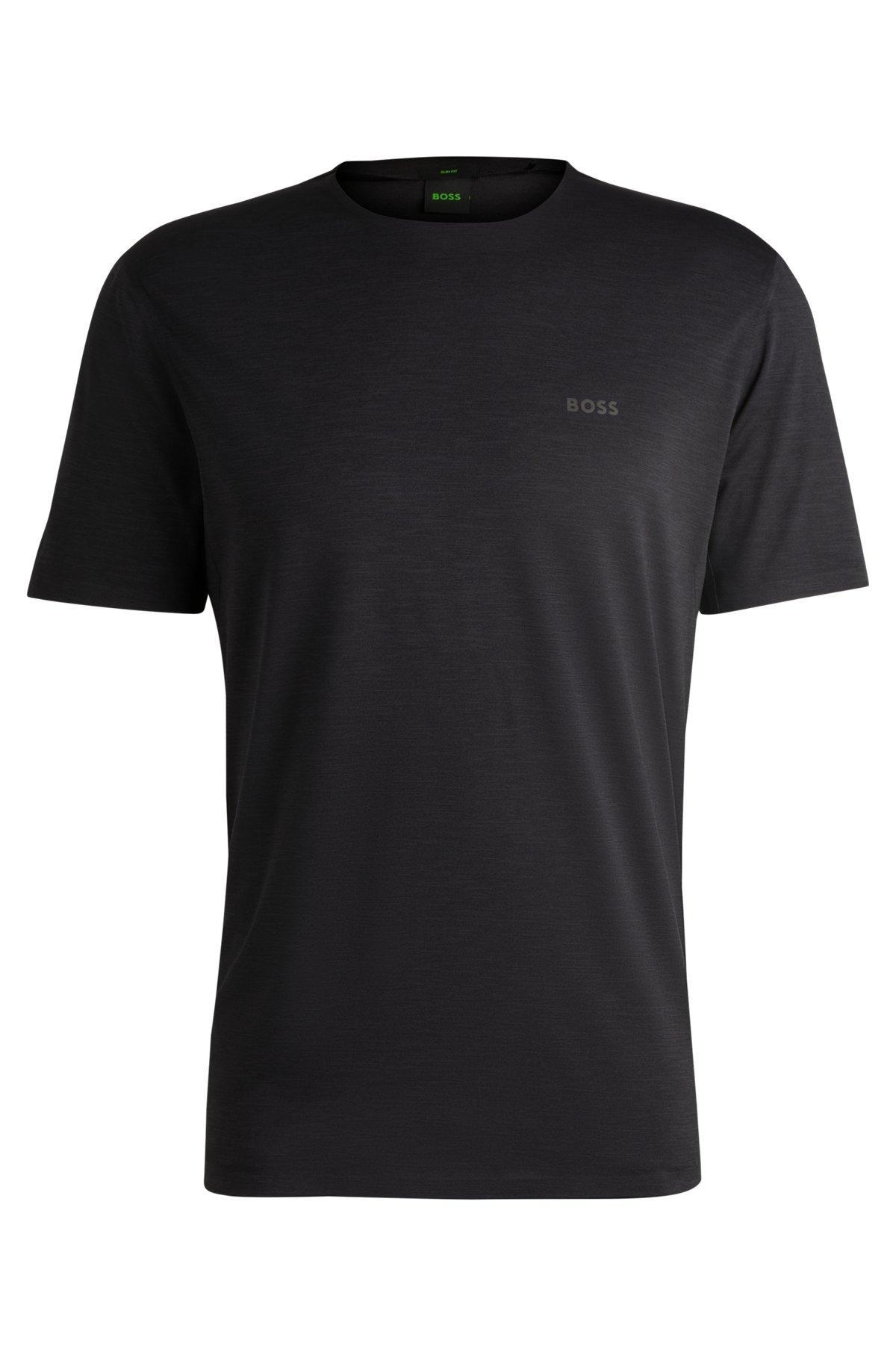 Quick-dry stretch-jersey T-shirt with decorative reflective artwork Product Image