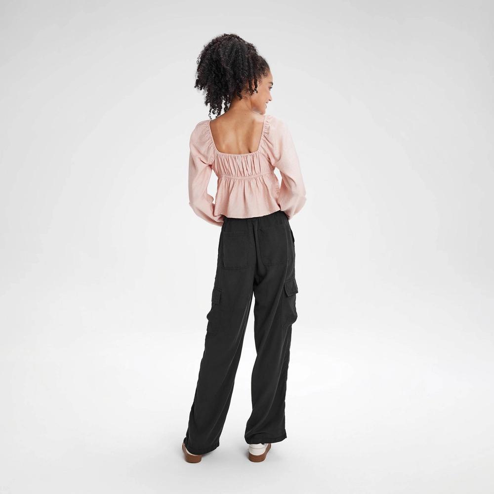 Womens High-Rise Straight Leg Cargo Pants - Wild Fable Black 4X Product Image