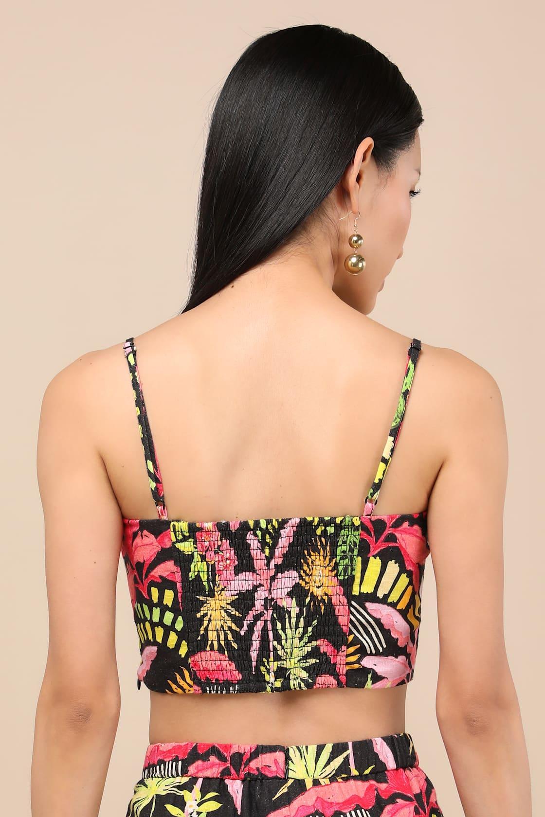 Matira Black Multi Tropical Print Cami Top Product Image