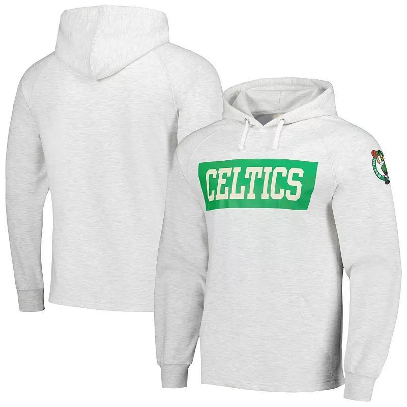 Mens Fanatics Ash Boston Celtics Softhand Raglan Tri-Blend Pullover Hoodie Product Image
