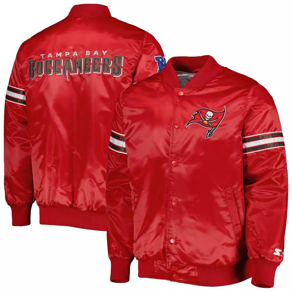 Men's Starter Red Tampa Bay Buccaneers The Pick and Roll Full-Snap Jacket, Size: 2XL Product Image