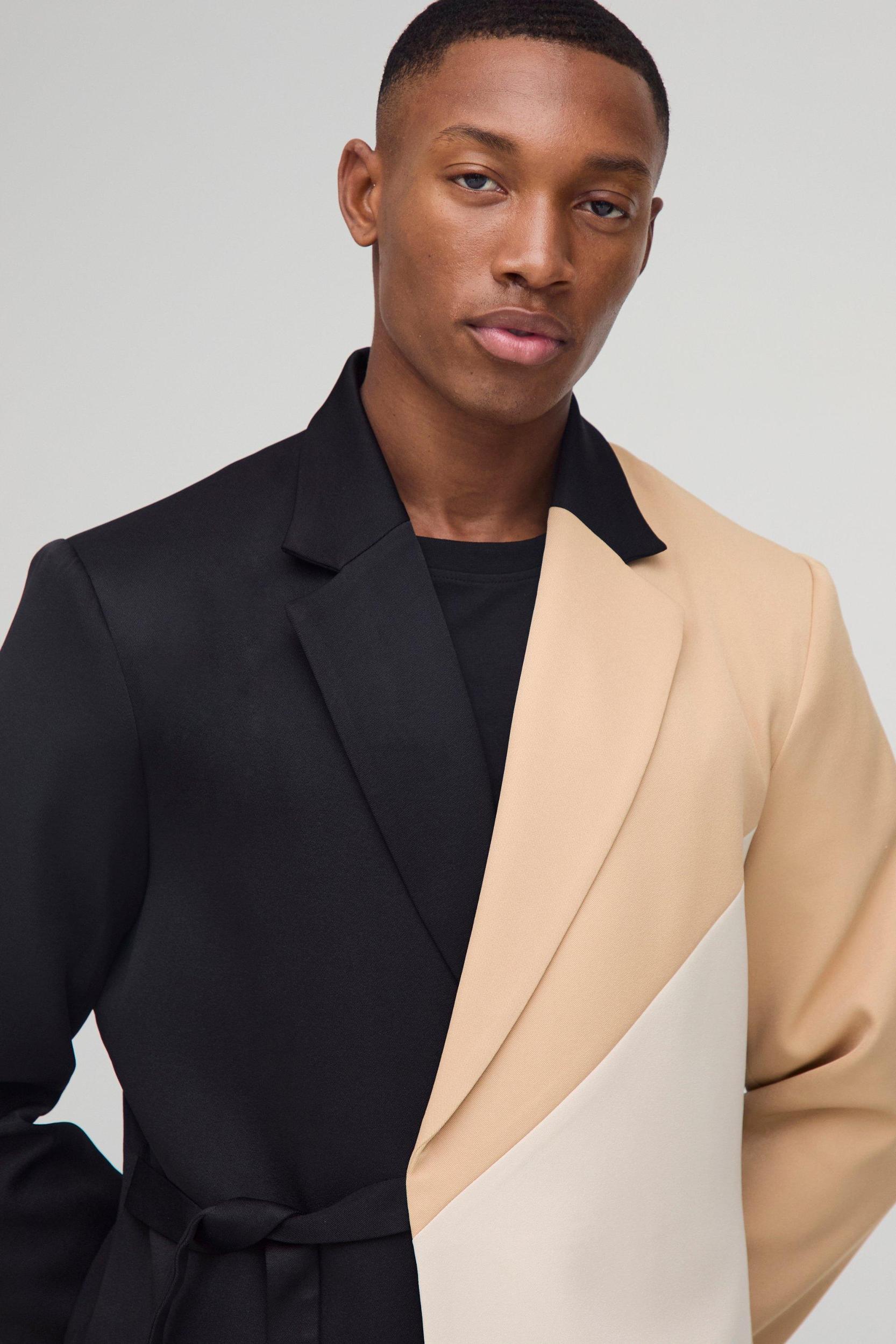 Slim Fit Wrap Panel Blazer | boohooMAN USA Product Image