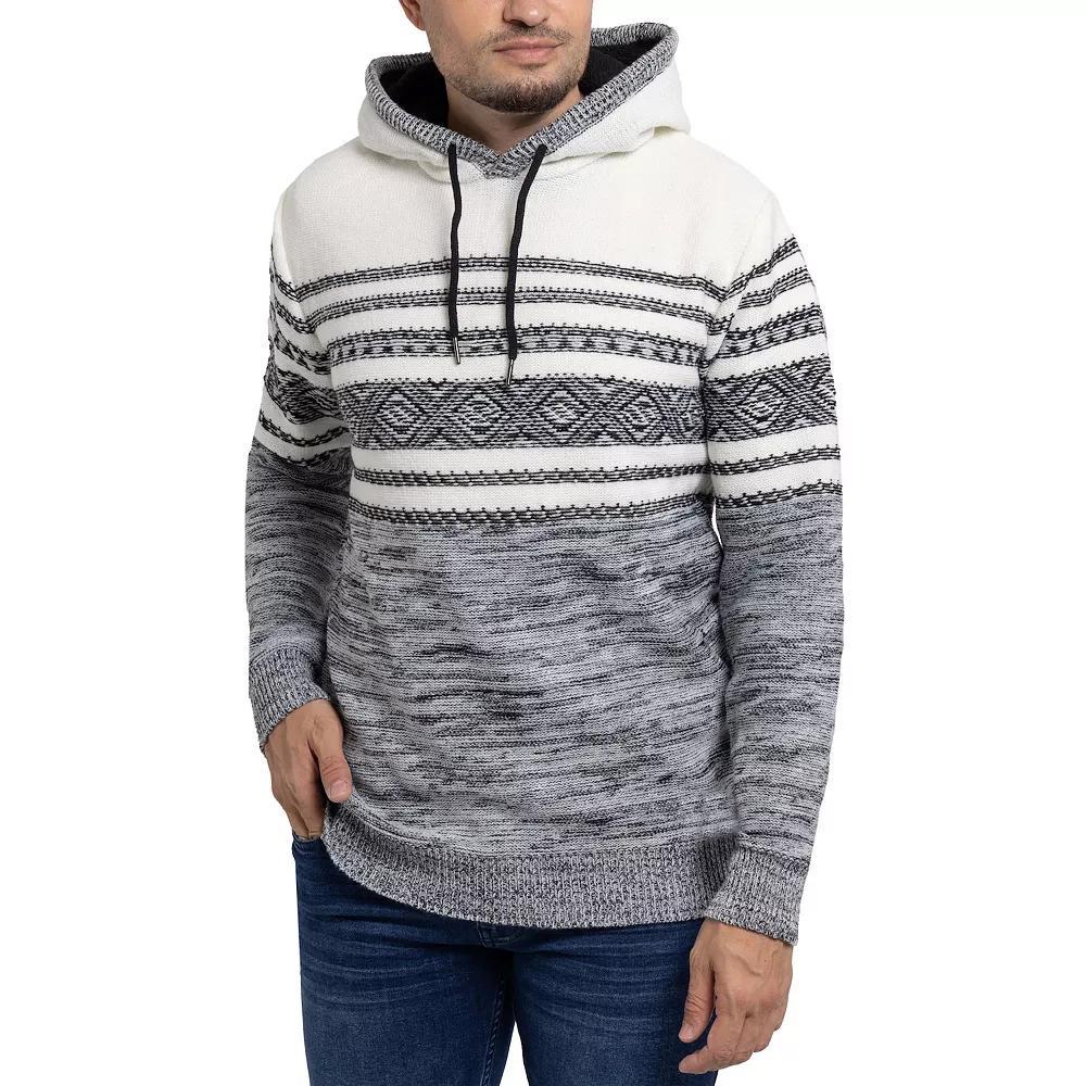 Men's Xray Striped Hooded Sweater, Size: XXL, Grey Product Image