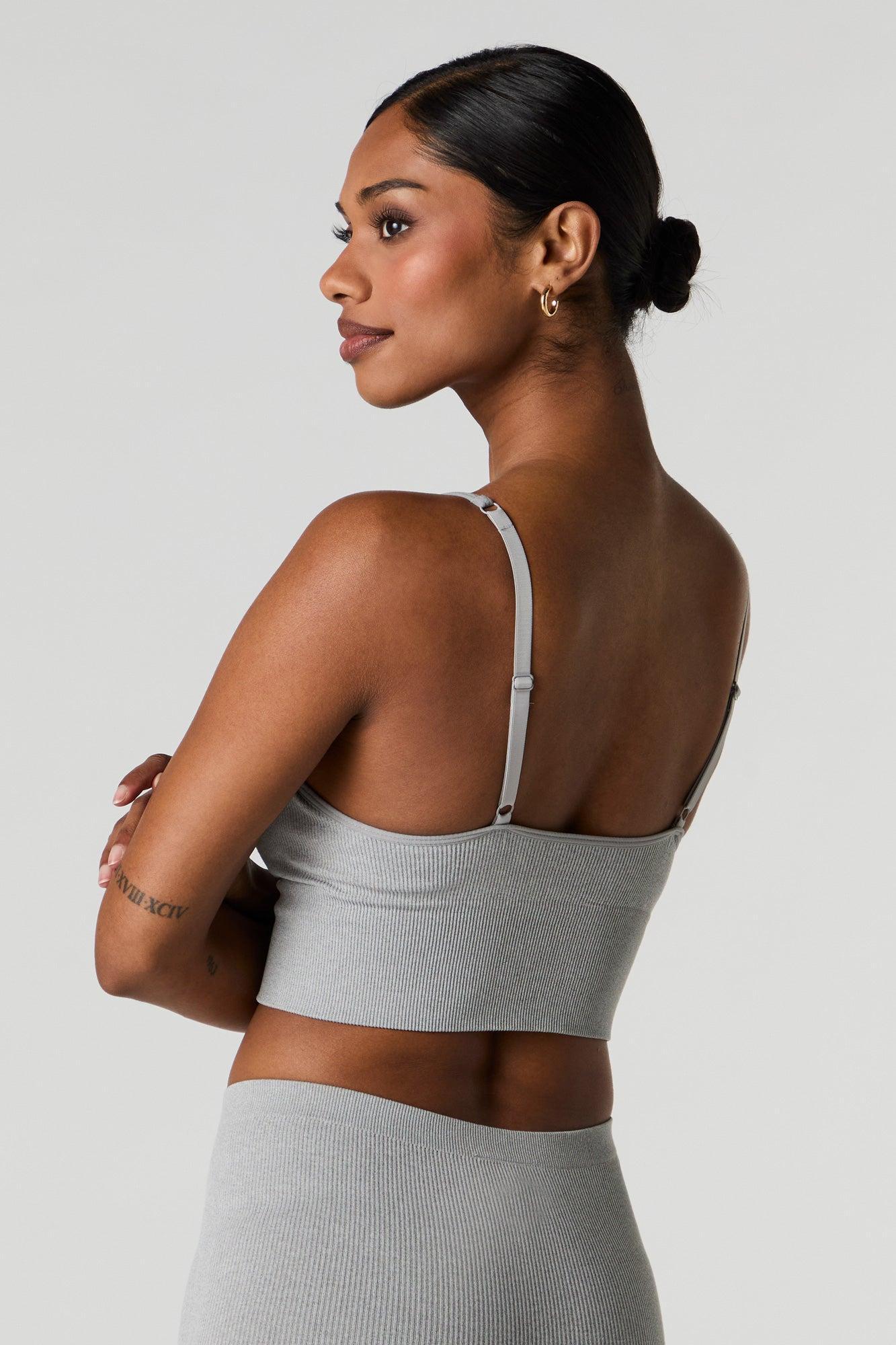 Seamless Ribbed Padded Bralette Female Product Image