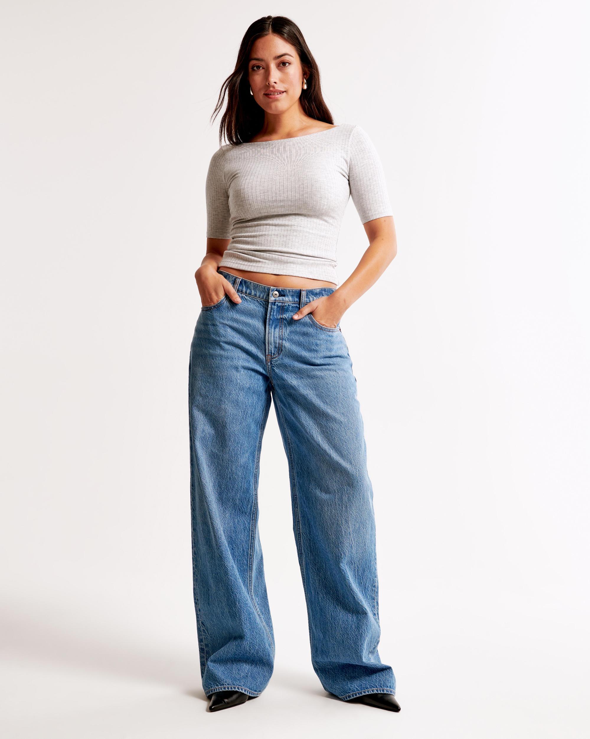Half-Sleeve Wide Rib Boatneck Top Product Image