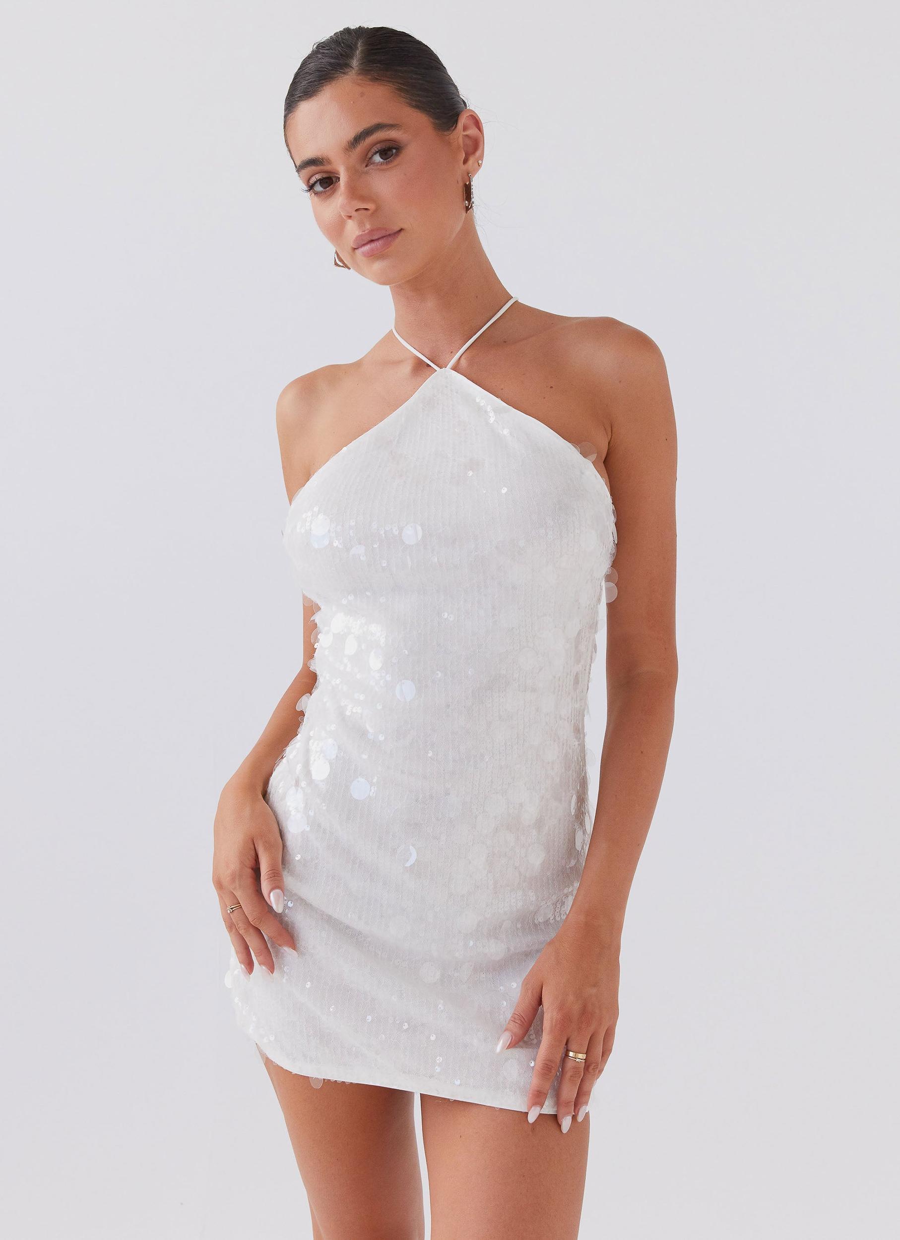 Glitz And Glamour Sequin Mini Dress - Crystal Cloud Product Image