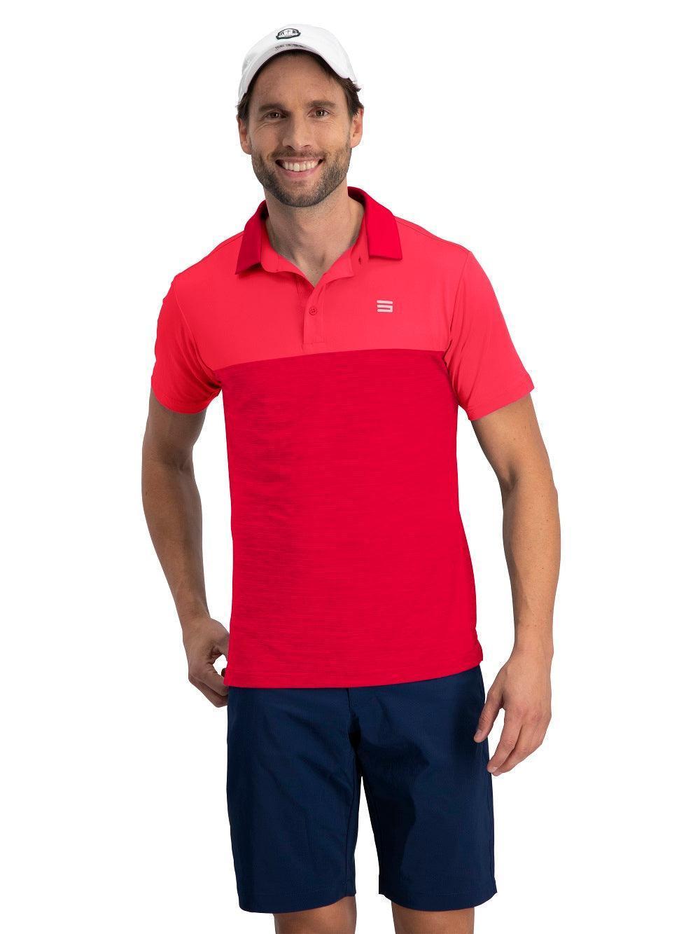 Three Sixty Six Men's Heathered Two-Tone Golf Polo Product Image