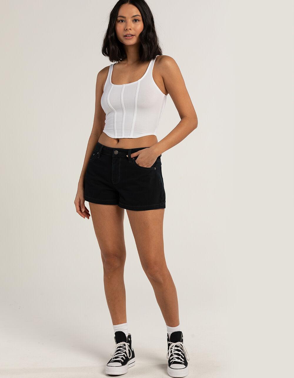 RSQ Womens Low Rise Baggy Shorts - ECRU Product Image