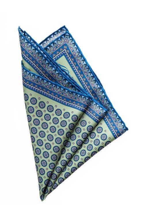Elizabetta Imola - Silk Pocket Square for Men in Pistachio at Nordstrom Product Image