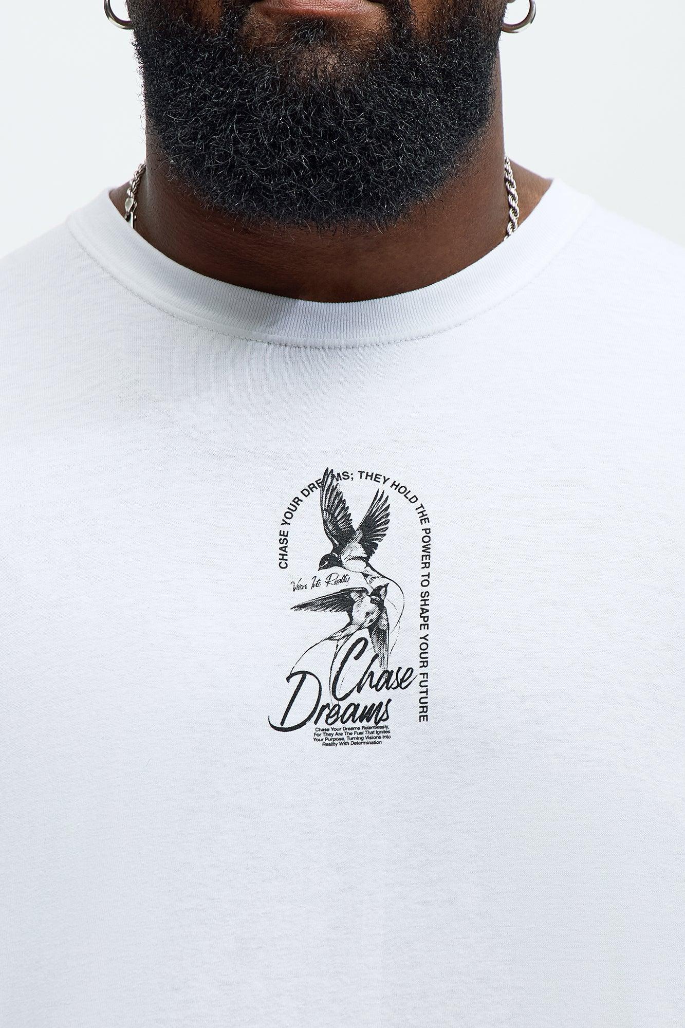 Chase Your Dream Short Sleeve Tee - White Product Image