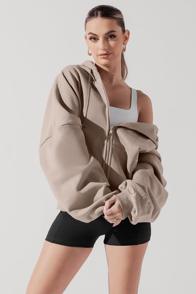 Zip Cloud Hoodie - White Product Image