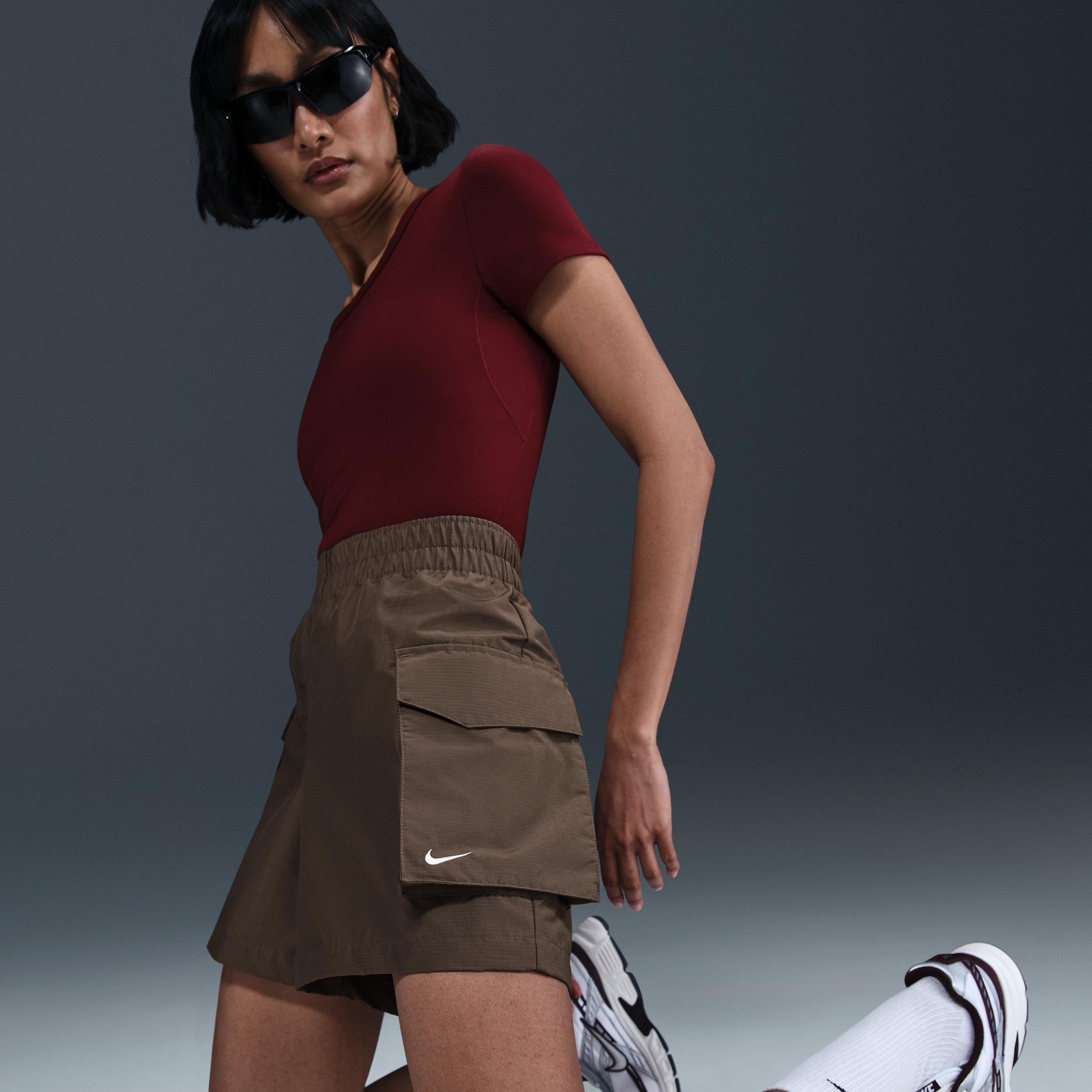 Women's Nike Sportswear Essential Woven High-Waisted 5" Cargo Shorts Product Image