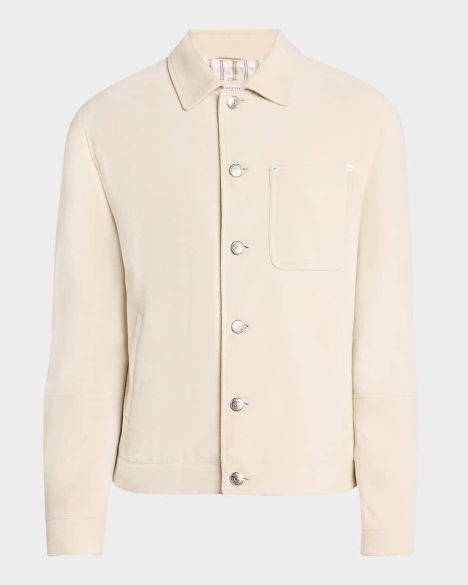 Mens Suede Shirt Jacket Product Image