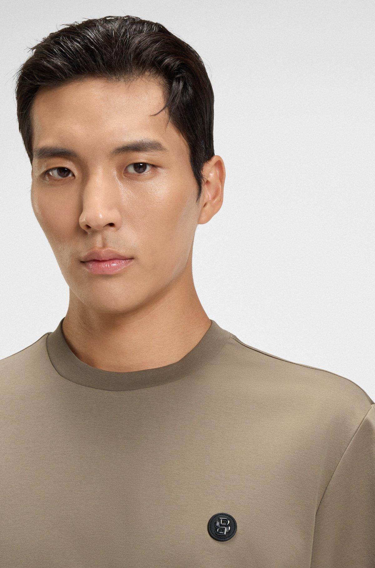 Regular-fit T-shirt in cotton with monogram print Product Image