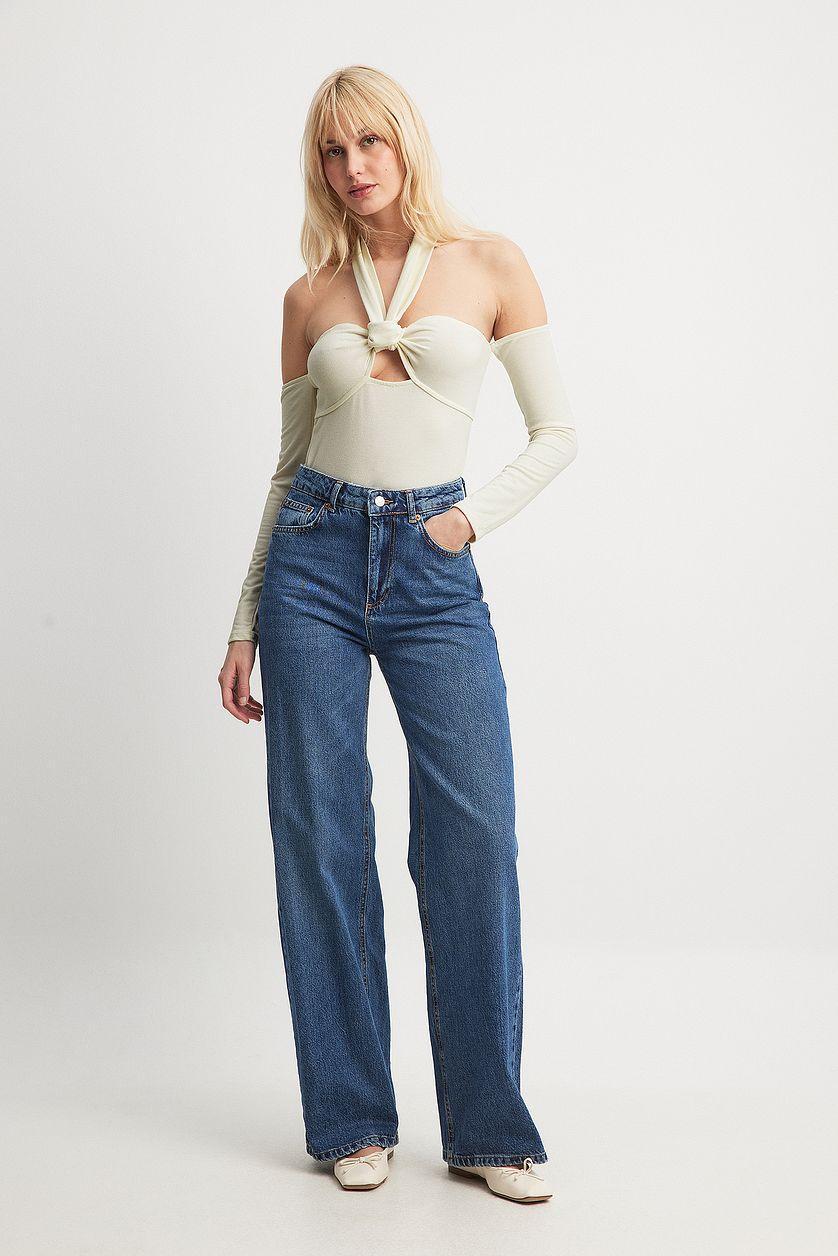 Halterneck Tie Long Sleeve Top Product Image