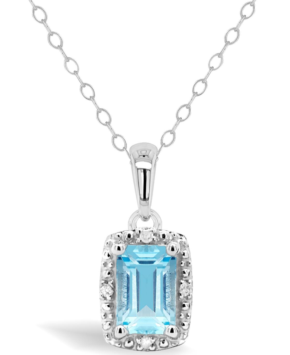 Celebration Gems Sterling Silver Gemstone & Diamond Accent Pendant Necklace, Womens Purple Product Image