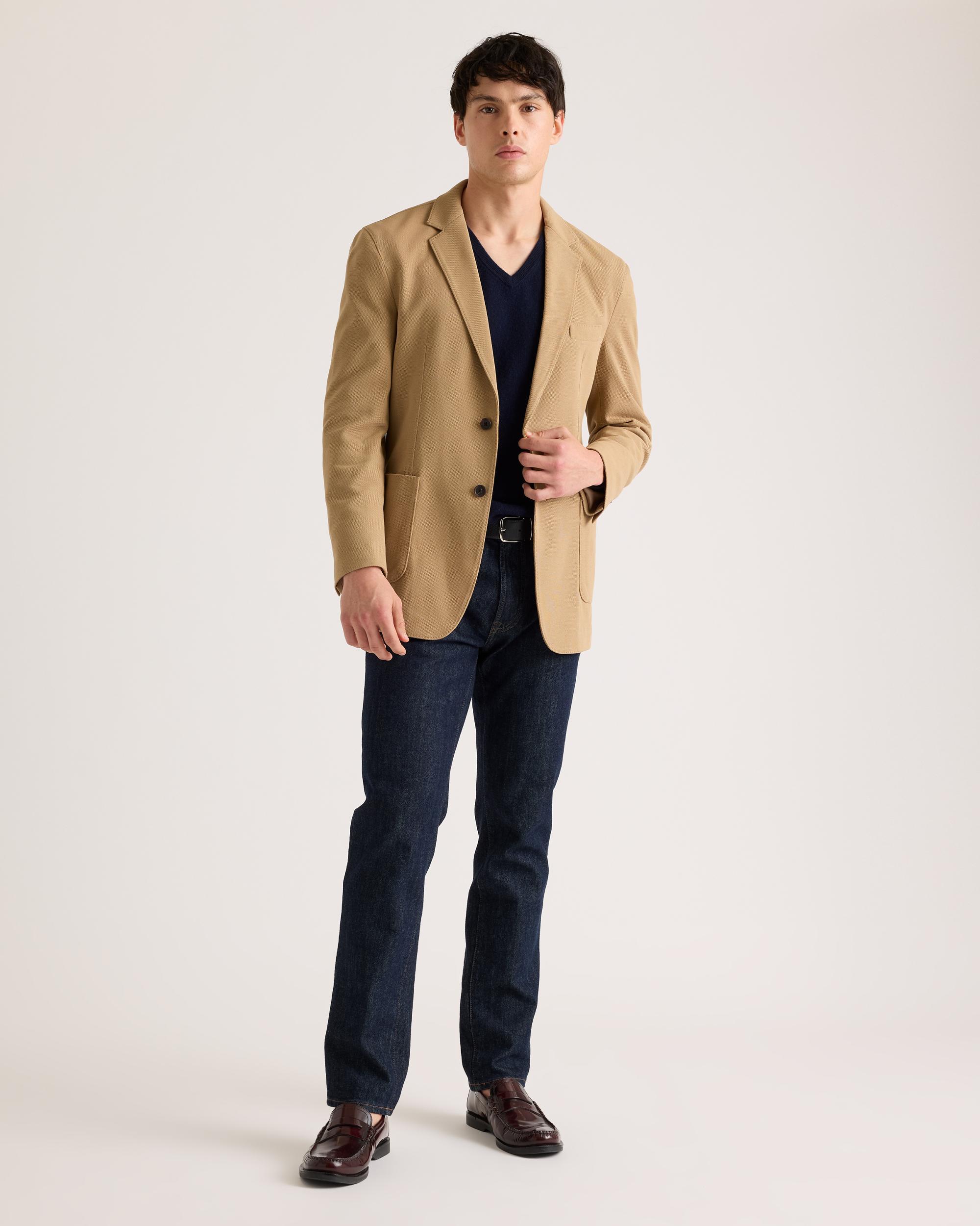 Quince | Men's Cotton Pique Knit Blazer Size XL, Organic Cotton Product Image