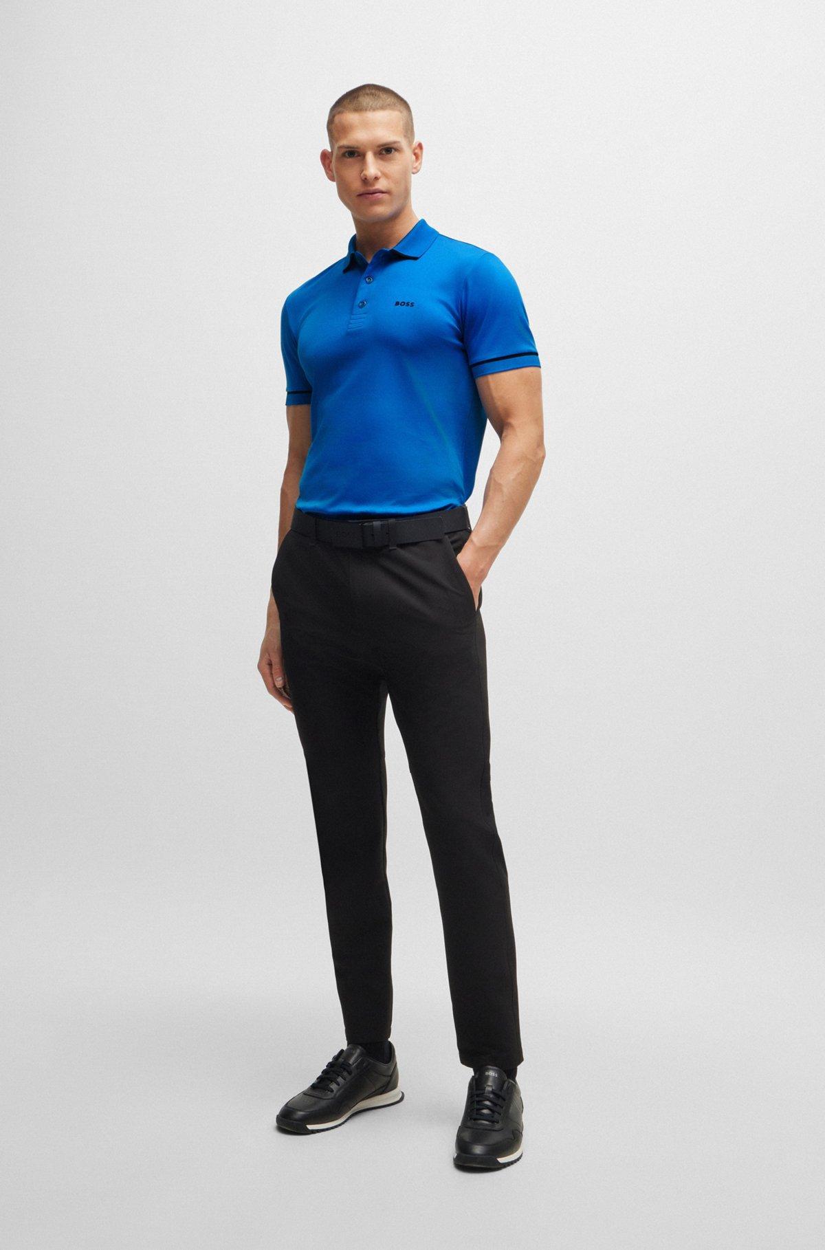 Interlock-cotton slim-fit polo shirt with contrast trims Product Image