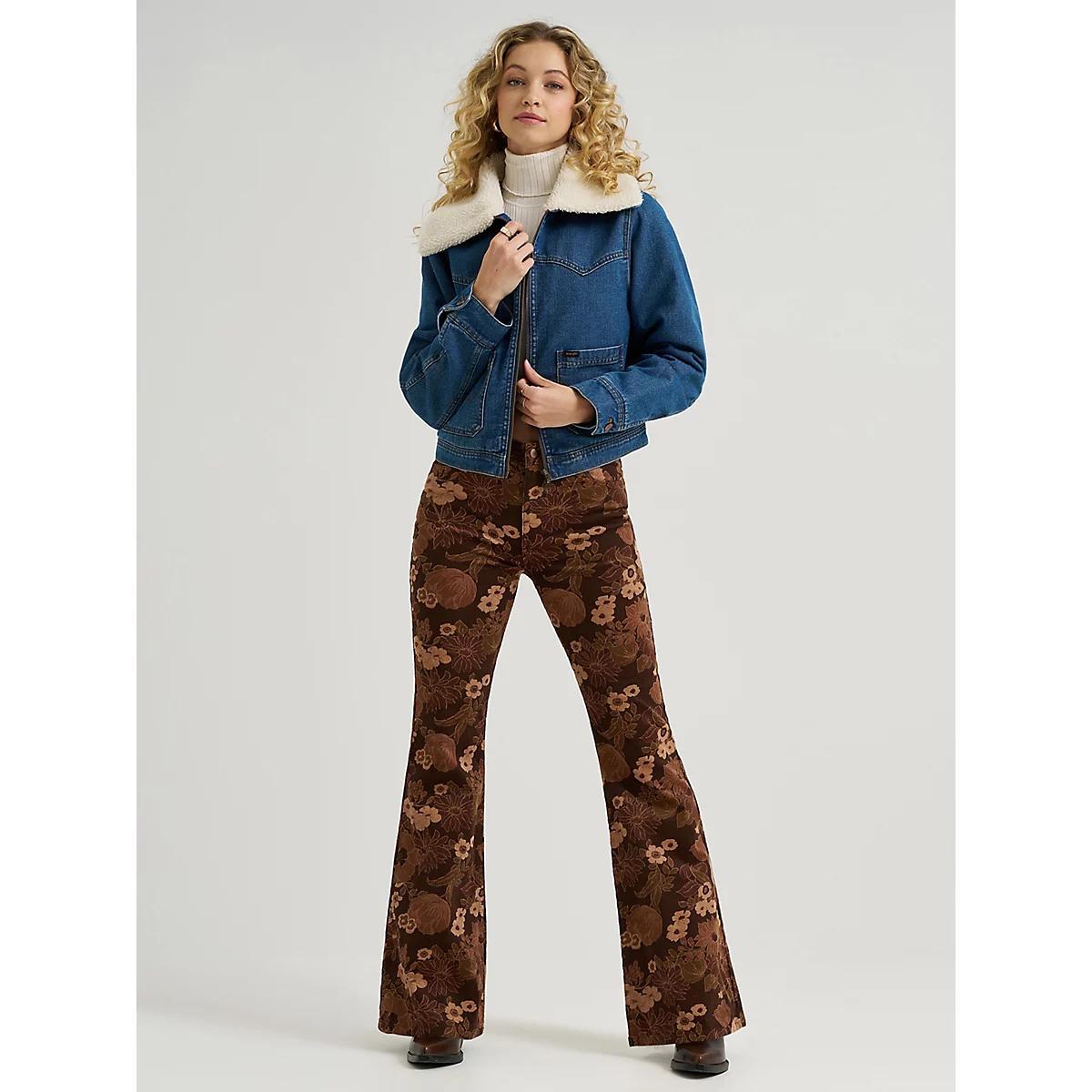 Women's Wrangler® Corduroy High Rise Fierce Flare Jean | Women's JEANS | Wrangler® Product Image