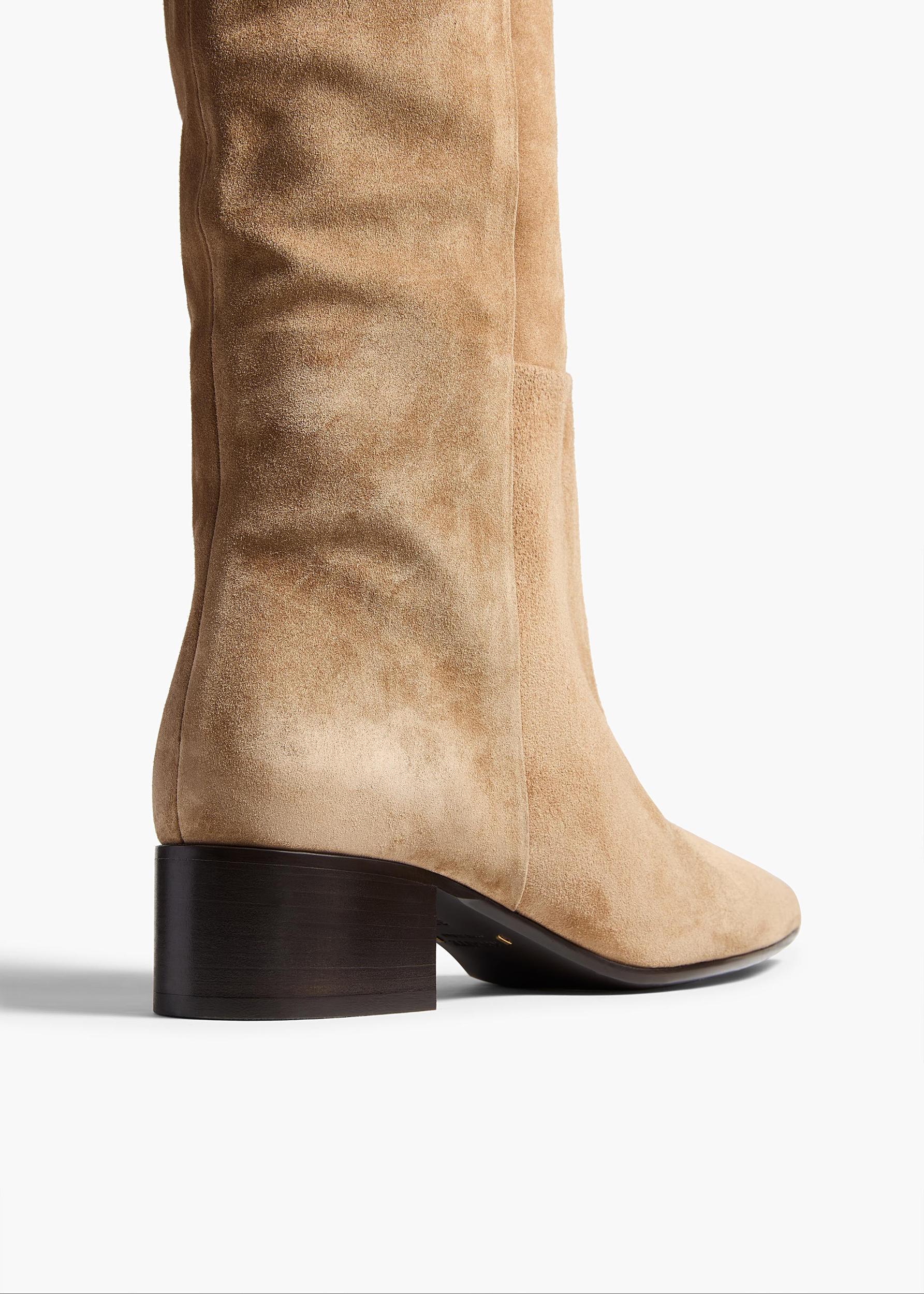 Andee Slouchy Knee-High Boot in Taupe Suede Product Image