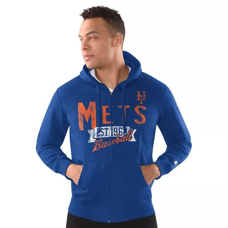 Men's Starter  Black San Diego Padres Classic Distressed Full-Zip Hoodie, Size: 2XL Product Image