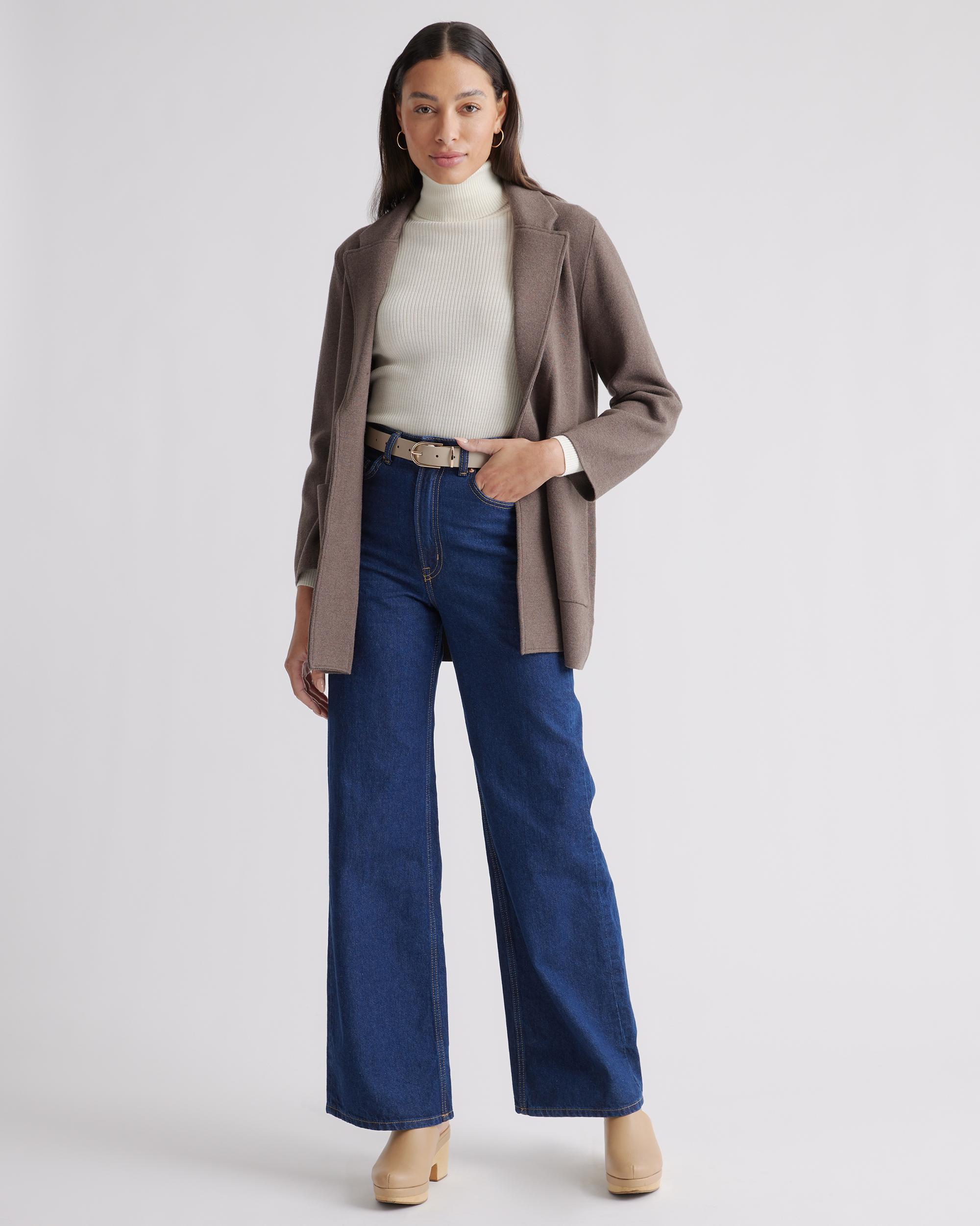 Quince | Women's Knit Blazer Size XL, Organic Cotton Product Image