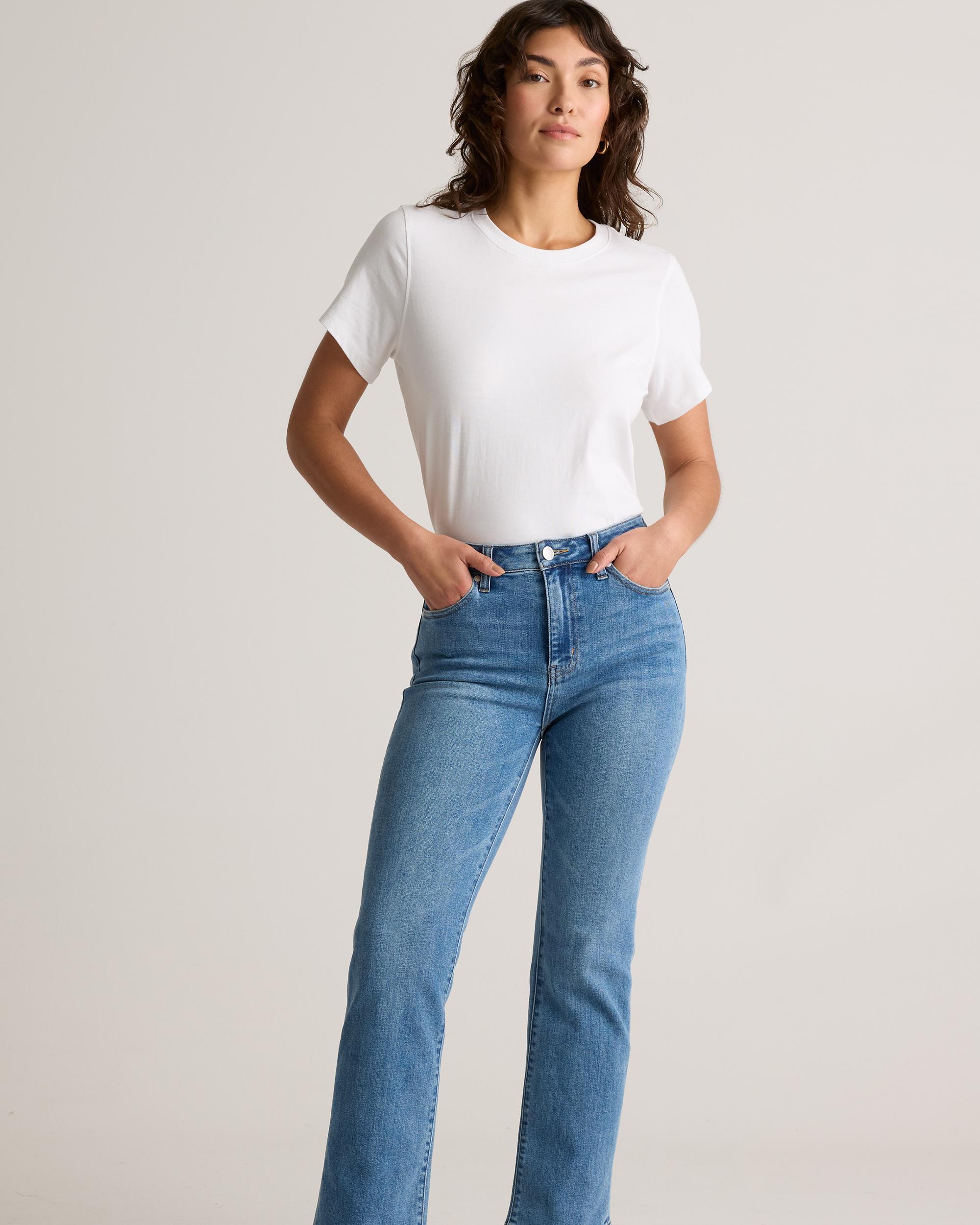 Quince | Women's Bella Stretch Straight Jeans Organic Cotton Product Image