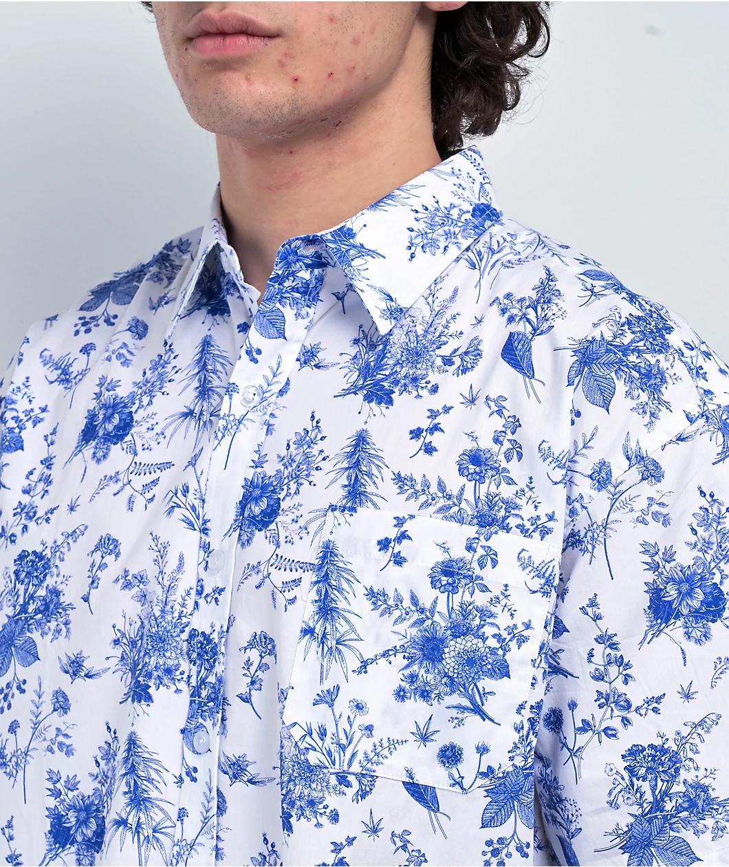 The High & Mighty Fine China White Short Sleeve Button Up Shirt Product Image