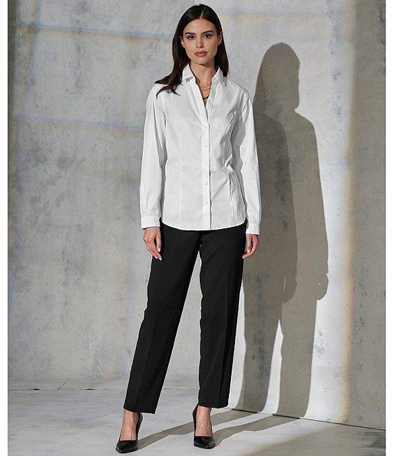 Jones New York Bi-Stretch Tapered Straight Leg Woven Pants Product Image