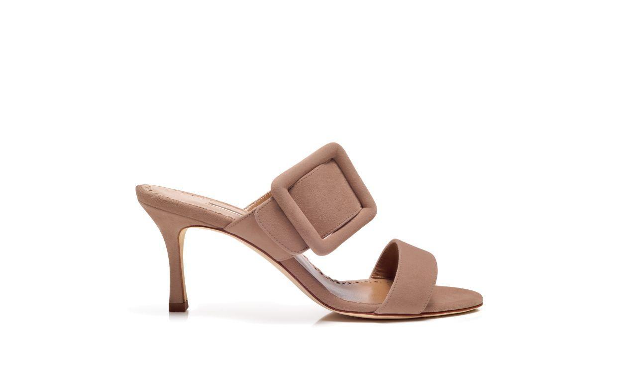 GABLE Black Suede Open Toe Mules Product Image