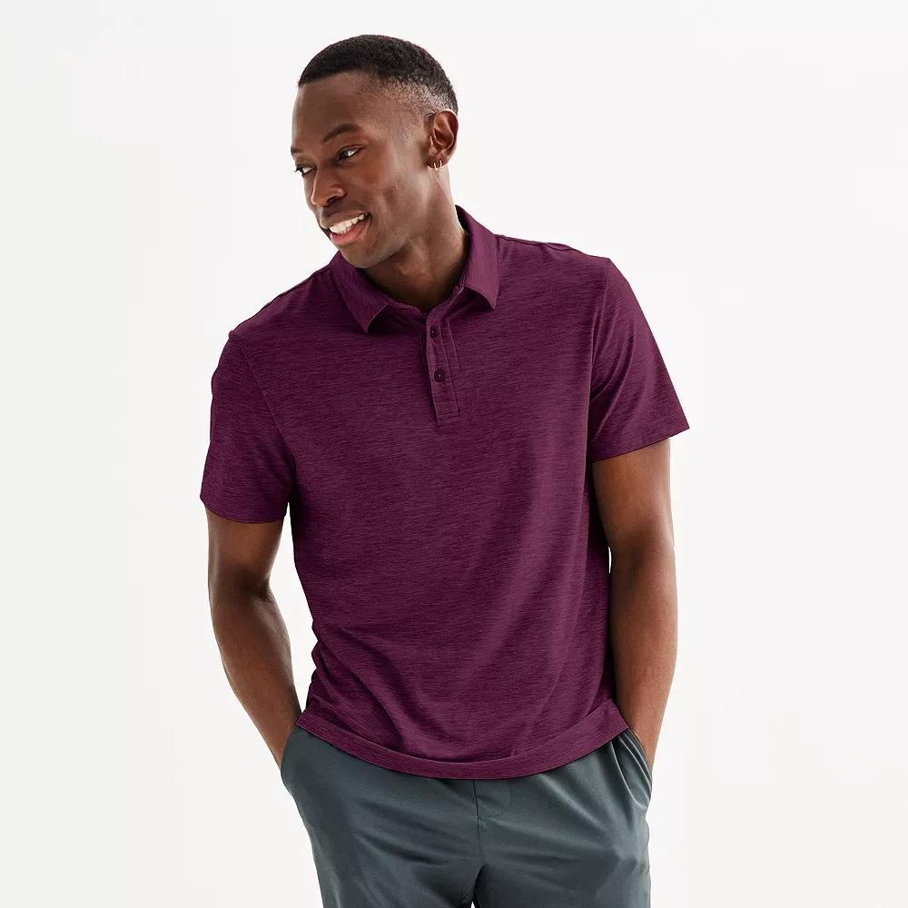 Mens FLX Luxury Soft Wander Polo Blue Product Image