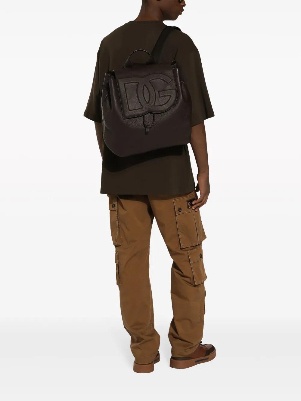 logo-embossed leather-blend bag Product Image