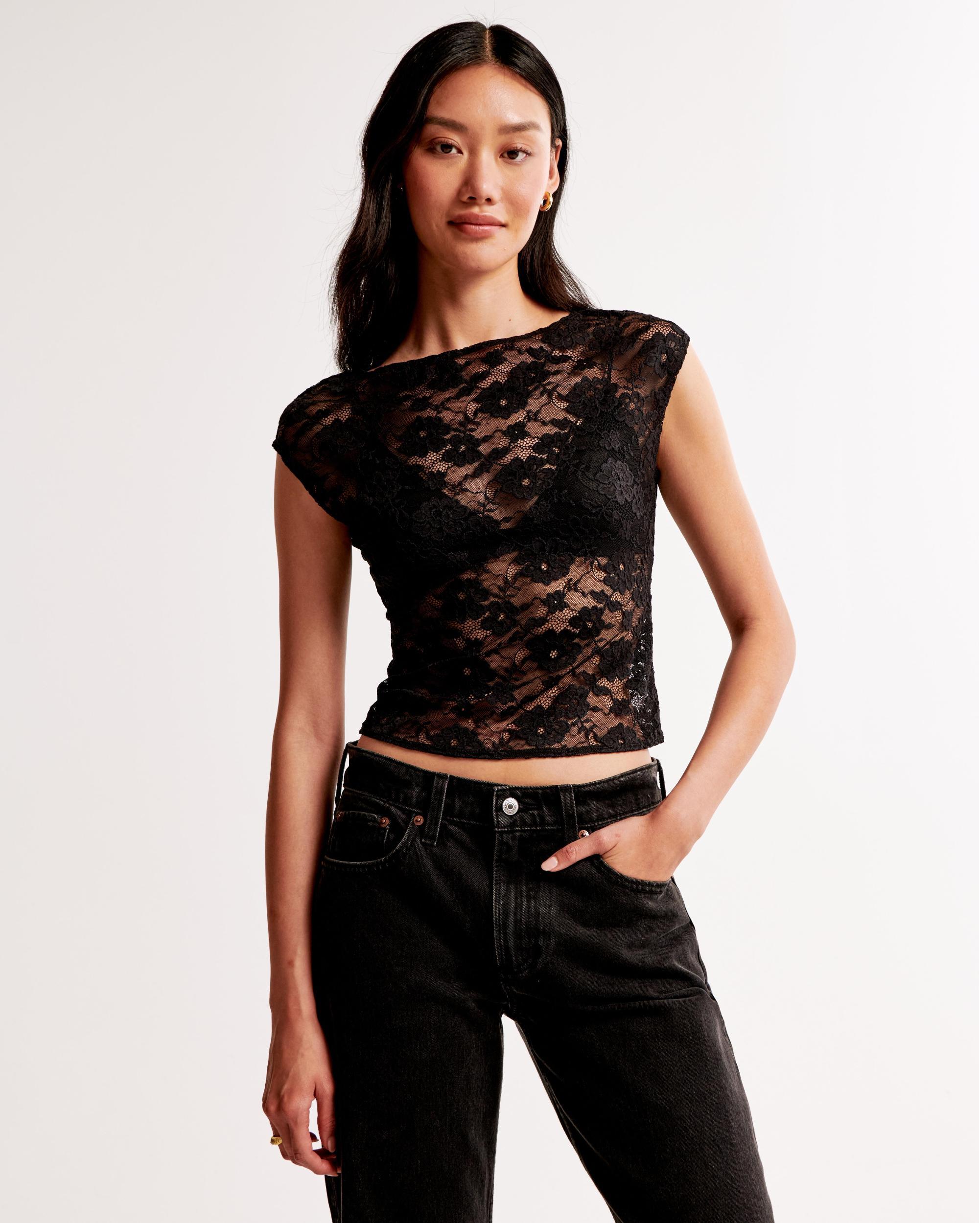 Lace Boatneck Top Product Image