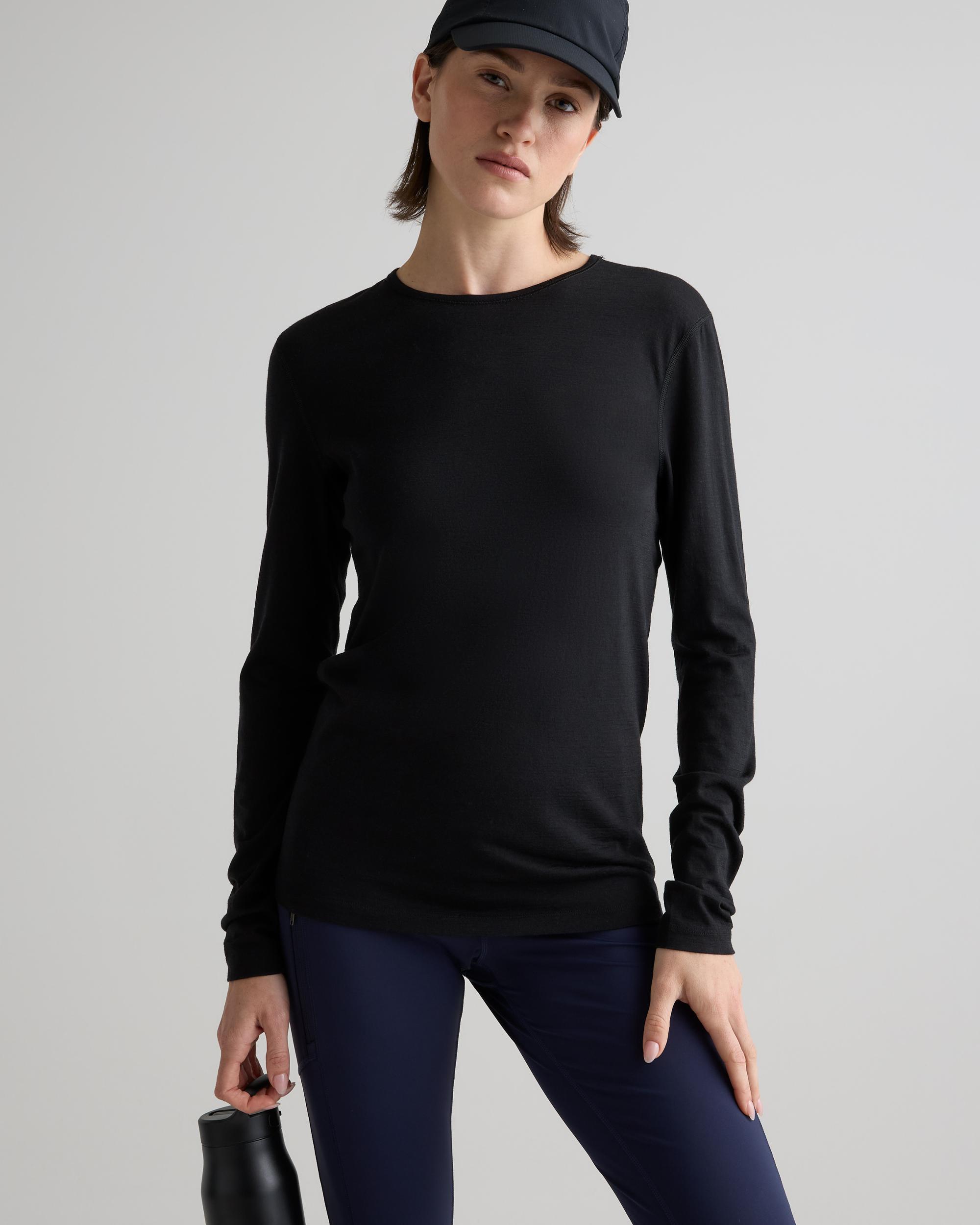 Quince | Women's 100% Merino Wool All-Season Long Sleeve Base Layer Size XL, Merino/Cotton Product Image