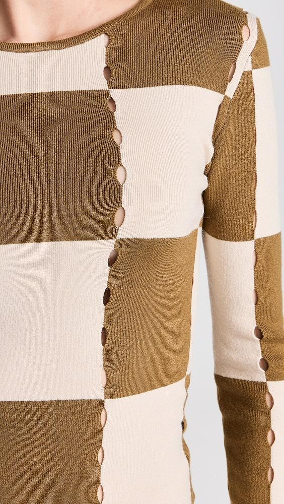 Moon River Checkerboard Sweater Top | Shopbop Product Image