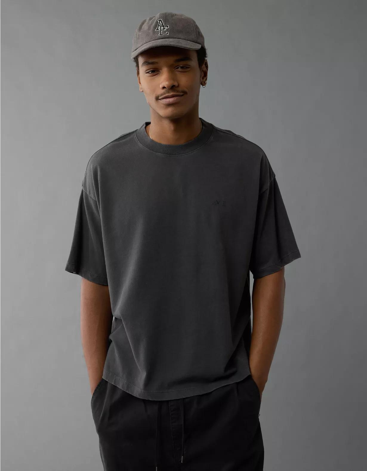 AE Laidback Luxe Heavyweight Oversized Logo Graphic T-Shirt Product Image