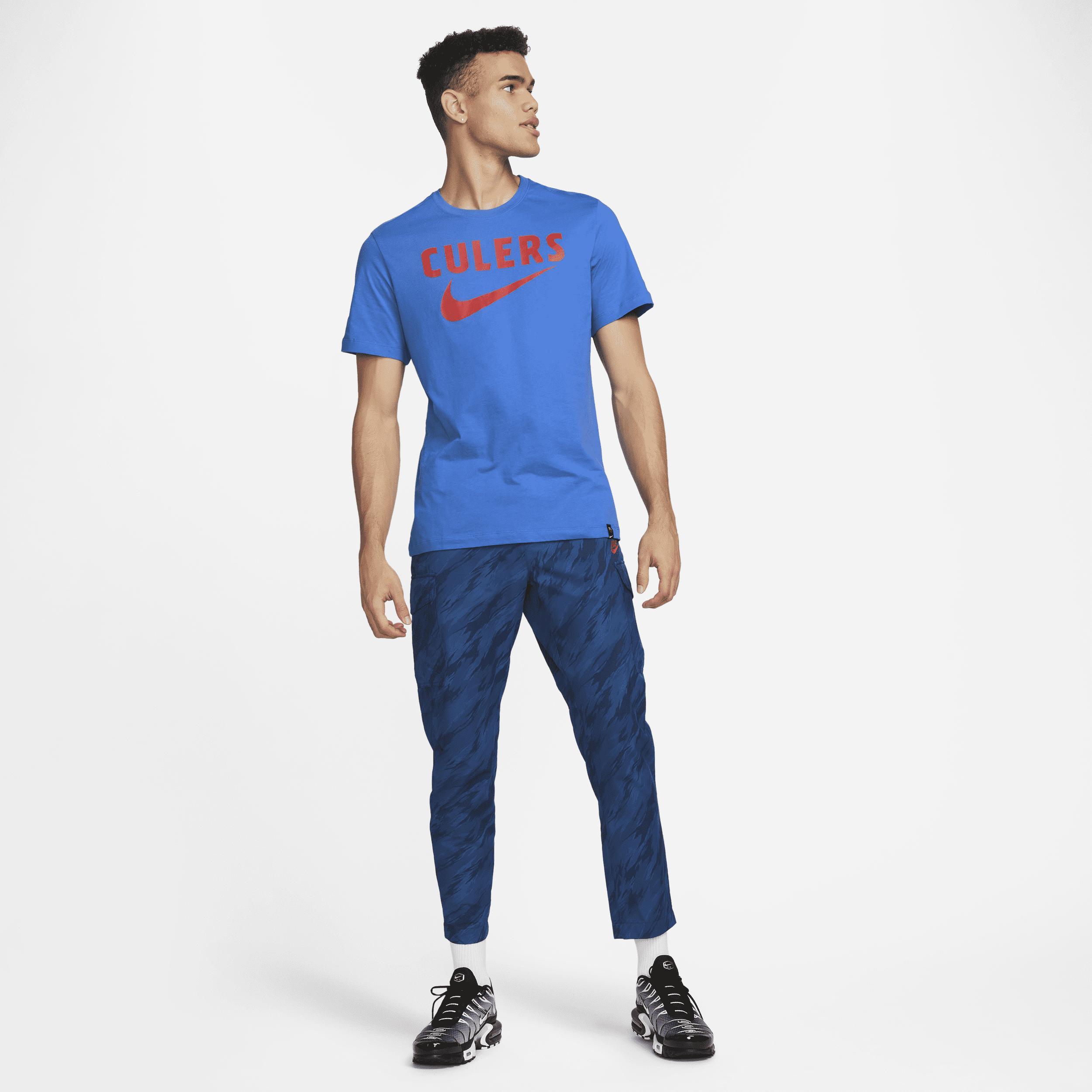 Men's Nike Blue Barcelona Swoosh T-Shirt, Size: Medium, Bar Blue Product Image