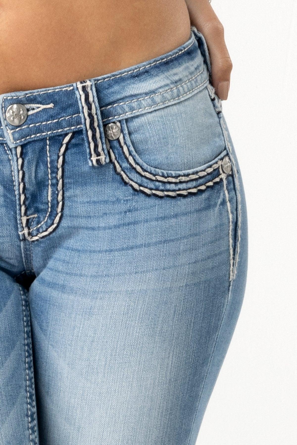 Cleo Stitched Light Skinny Jeans Product Image